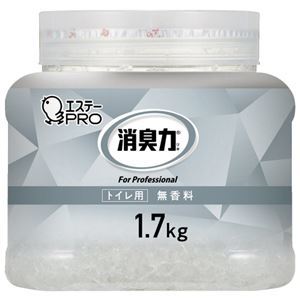 【新品】(まとめ) エステー 消臭力 業務用 ゲル トイレ用 本体 1.7kg 無香料 【×10セット】_画像1