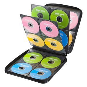 【新品】サンワサプライ DVD・CDセミハードケース(160枚収納・ブラック) FCD-WL160BK_画像1