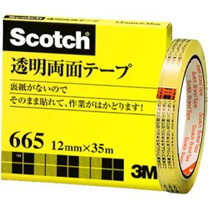 【新品】3M Scotch スコッチ 透明両面テープ 12mm×35m 3M-665-3-12_画像1