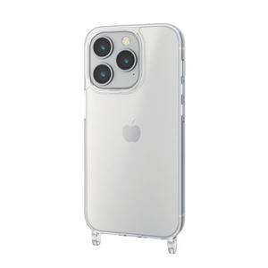 【新品】エレコム iPhone 14 Pro ハイブリッドケース ショルダーストラップホール付き シルキークリア PM-A22CHVCKSHMC_画像2