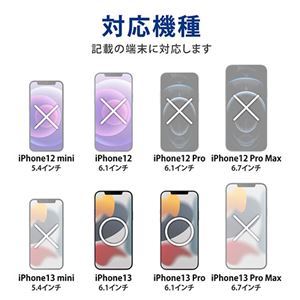 【新品】エレコム iPhone 13/iPhone 13 Pro ガラスフィルム カバー率99% 0.33mm ブルーライトカット PM-A21BFL_画像2