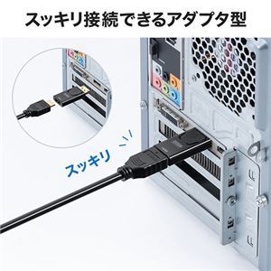 【新品】サンワサプライ DisplayPort-HDMI 変換アダプタ（4K／60Hz対応） AD-DPPHD02_画像4