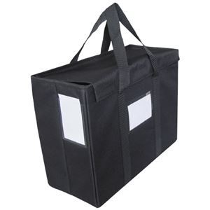 【新品】(まとめ) 今村紙工 オフィスミーティングバッグ 黒 OSB-A4 フタ付 【×3セット】