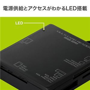 【新品】【5個セット】 サンワサプライ USB2.0 カードリーダー 4スロット ブラック ADR-ML15BKNX5_画像5