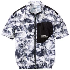 【新品】村上被服 HOOH 半袖ジャケット V6607 ストーン サイズ：8L 服単品 〔バッテリー・ファン・ケーブル別売〕