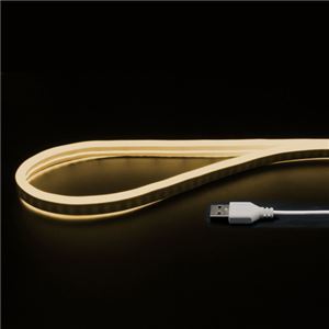 【新品】【5個セット】 日本トラストテクノロジー USBネオンチューブライト 1m 電球色 NEONLT1M-WAX5_画像2