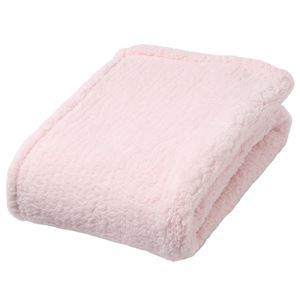 【新品】西川 シープボアハーフ毛布 約140×100cm ピンク MOFUMOFU 洗える_画像6