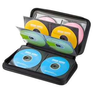 【新品】【5個セット】 サンワサプライ DVD・CDセミハードケース(96枚収納・ブラック) FCD-WL96BKX5_画像1