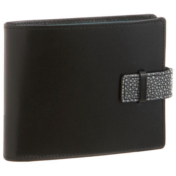 【新品】Colore Borsa（コローレボルサ） 二つ折りコインケース付き財布 ブラック MG-001_画像1