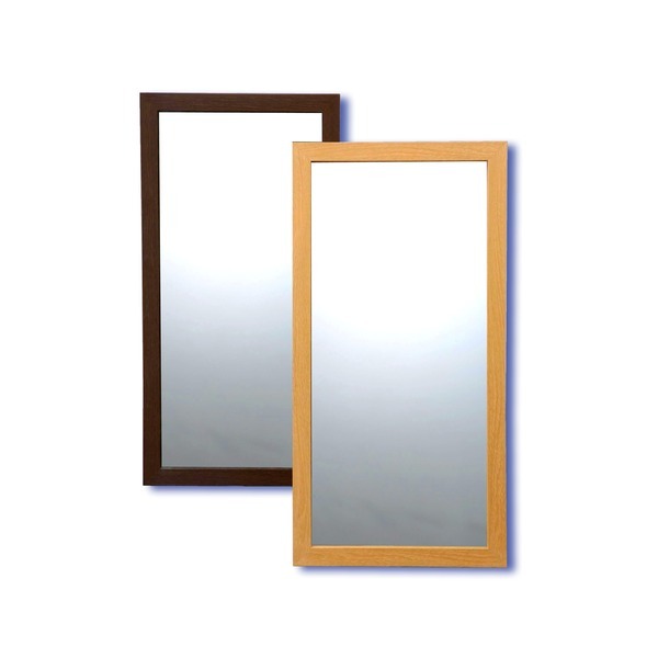 【新品】ウォールミラー/全身姿見鏡 【壁掛け用】 L2 フレーム 壁掛けひも付き 日本製 ブラウン_画像5