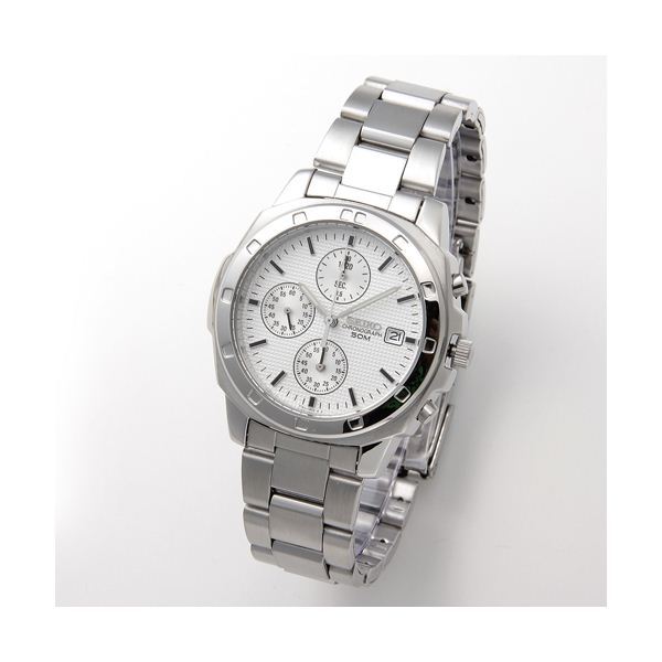 【新品】SEIKO（セイコー） 腕時計 クロノグラフ SND187P シルバー
