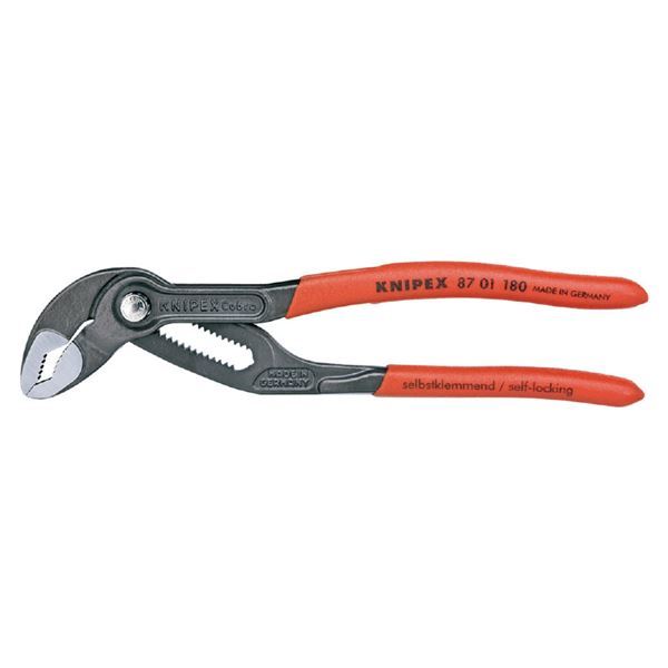 【新品】KNIPEX（クニペックス） 8701-180SB コブラ ウォーターポンププライヤー