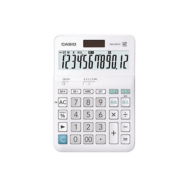 【新品】（まとめ） カシオ W税率電卓 デスクタイプ 12桁【×5セット】