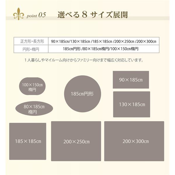 【新品】シャギー調 ラグマット/絨毯 【長方形 大 ブラウン 約200×300cm】 洗える 防滑 軽量 ホットカーペット可 無地ラグ 〔リビング〕_画像4