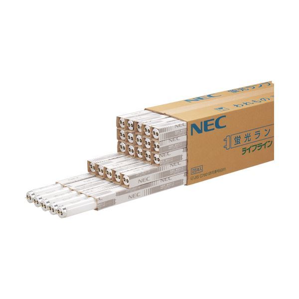 【新品】NEC 蛍光ランプ ライフライン 直管グロースタータ形 15W形 昼光色 FL15D/4K-L 1パック(4本) 【×10セット】