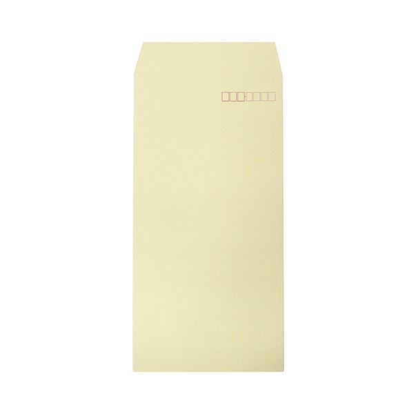 【新品】ハート 透けないカラー封筒 テープ付長3 パステルクリーム XEP273 1セット（500枚：100枚×5パック） 【×10セット】_画像1