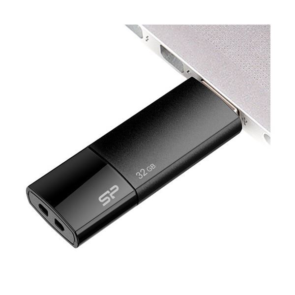 【新品】(まとめ) シリコンパワーUSB2.0フラッシュメモリ Ultima U05 32GB ブラック SP032GBUF2U05V1K 1個 【×_画像3