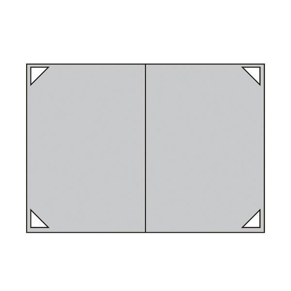 【新品】証書ファイル 布クロス 二つ折り 透明コーナー貼り付けタイプ A4 赤 【×10セット】_画像3