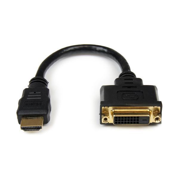 【新品】(まとめ) StarTechHDMI-DVI-D変換ケーブル HDMI オス-DVI-D メス 20cm HDDVIMF8IN 1本 【×10_画像1