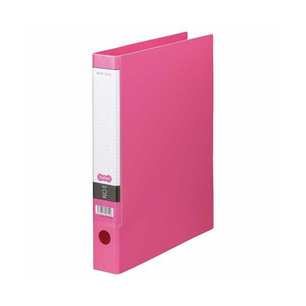 【新品】(まとめ) TANOSEE Oリングファイル A4タテ 2穴 250枚収容 背幅44mm ピンク 1冊 【×30セット】