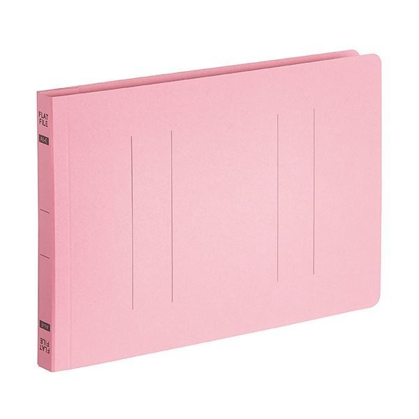 【新品】(まとめ) TANOSEEフラットファイルE(エコノミー) A5ヨコ 150枚収容 背幅18mm ピンク 1パック(10冊) 【×30セット