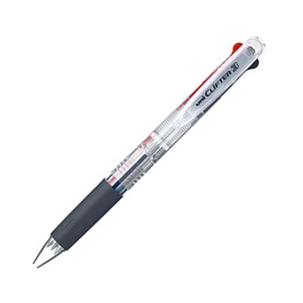 【新品】(まとめ) 三菱鉛筆 3色ボールペン クリフター0.7mm （軸色 透明） SE3304.T 1本 【×50セット】