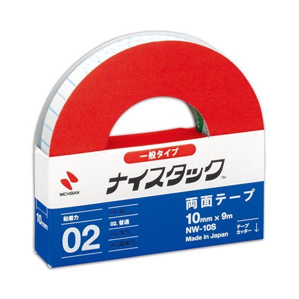 【新品】(まとめ) ニチバン ナイスタック 再生紙両面テープ 小巻 10mm×9m NW-10S 1巻 【×30セット】