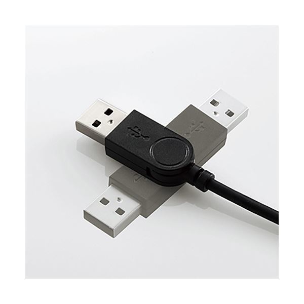 【新品】（まとめ）エレコム 機能主義USBハブ 4ポートケーブル長100cm ブラック U2H-TZ427BBK 1個【×5セット】_画像3