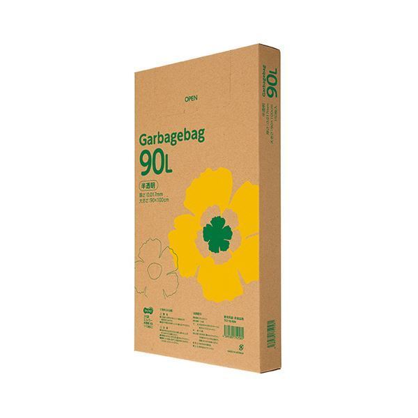 【新品】TANOSEE ゴミ袋エコノミー 半透明 90L BOXタイプ 1セット（550枚：110枚×5箱）