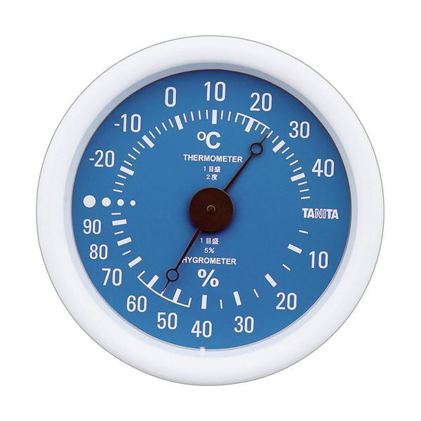 【新品】（まとめ）タニタ アナログ温湿度計 ブルーTT-515-BL 1個【×5セット】_画像1