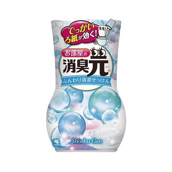 【新品】（まとめ）小林製薬 お部屋の消臭元ふんわり清潔せっけん 400ml 1セット（3個）【×5セット】_画像1