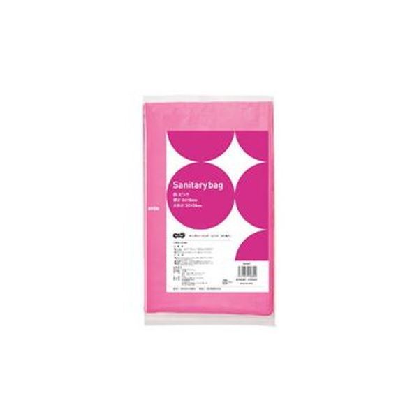 【新品】（まとめ）TANOSEE サニタリーバッグ ピンク 1パック（50枚）【×50セット】