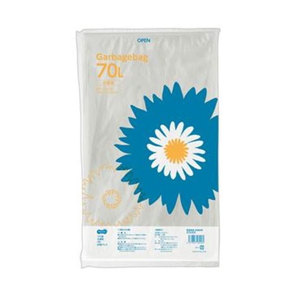 【新品】（まとめ）TANOSEE ゴミ袋 半透明 70L 1パック（20枚）【×50セット】