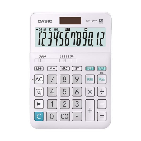【新品】（まとめ）カシオ W税率電卓 12桁 デスクタイプDW-200TC-N 1台【×2セット】