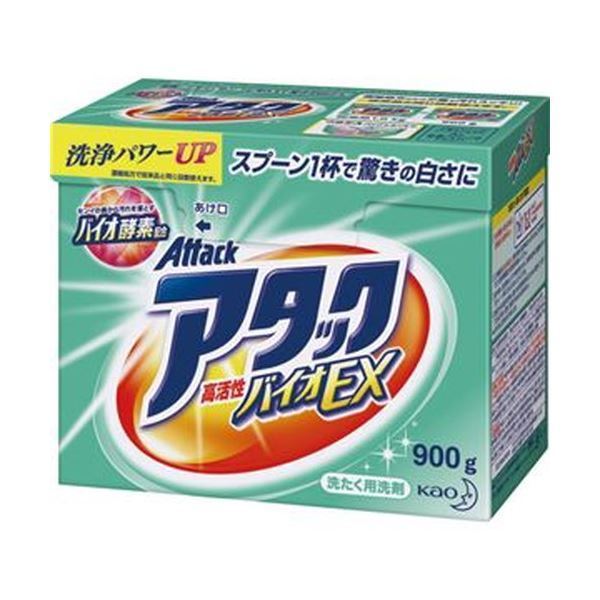 【新品】（まとめ）花王 アタック高活性バイオEX 本体900g 1セット（8個）【×3セット】_画像1