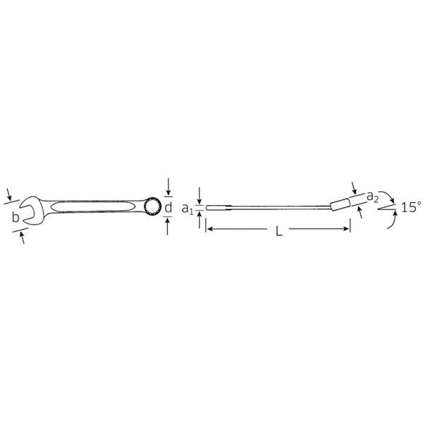 【新品】STAHLWILLE（スタビレー） 130ASP-16 片目片口スパナ（スプライン）（40583232）_画像2