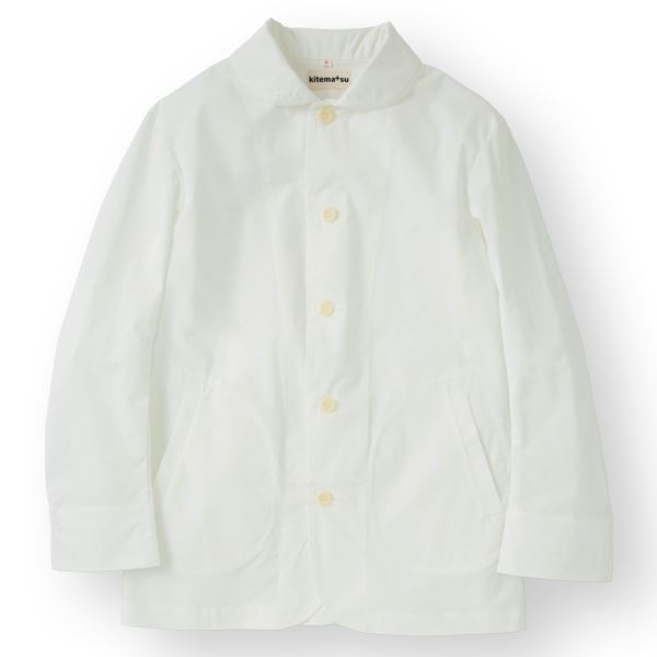 【新品】男性コックジャケットカツラギ ホワイト LLサイズ KMJ2780-1