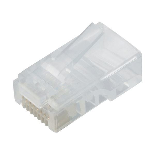 【新品】（まとめ）エレコム ツメの折れないLANコネクタカテゴリー5E 単線用 LD-RJ45T10/T 1パック(10個)【×5セット】_画像1