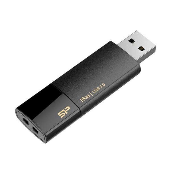 【新品】（まとめ）シリコンパワー USB3.0スライド式フラッシュメモリ 16GB ブラック SP016GBUF3B05V1K 1個【×3セット】_画像3