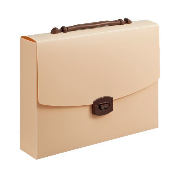 【新品】(まとめ)ライオン事務器 キャリングバッグイロキャリ ミルクティー CA-173MT 1個【×5セット】