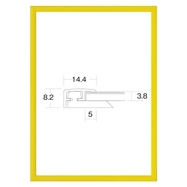 【新品】大額 アルミ額 かる！ フレームカラーズ（5015） B2 イエロー 【748×535×8mm】_画像5