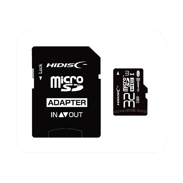 【新品】（まとめ）ハイディスク microSDHCカード32GB class10 UHS-I対応 SD変換アダプター付き HDMCSDH32GCL10_画像1