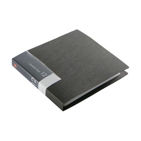【新品】（まとめ）バッファローCD&DVDファイルケース ブックタイプ 12枚収納 ブラック BSCD01F12BK 1個【×30セット】_画像1
