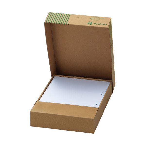 【新品】（まとめ）TANOSEEマルチプリンタ帳票(FSC森林認証紙) A4白紙 2面2穴 1箱(500枚) 【×2セット】