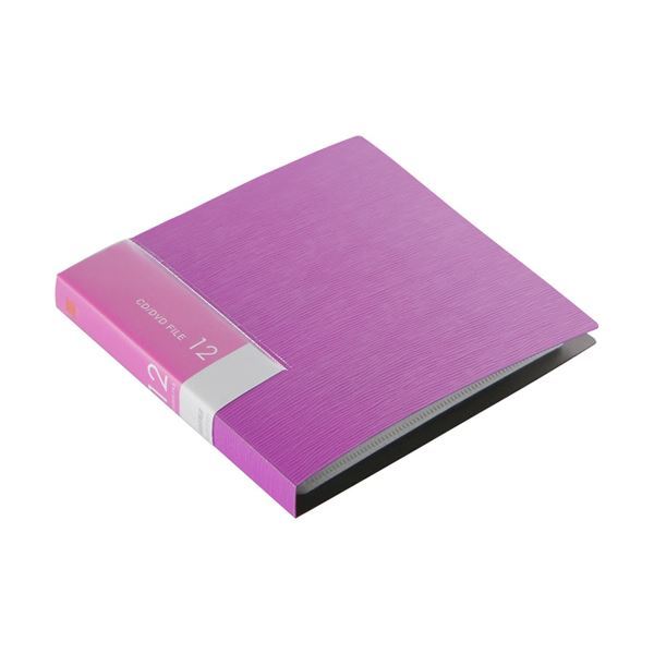 【新品】（まとめ）バッファローCD&DVDファイルケース ブックタイプ 12枚収納 ピンク BSCD01F12PK 1個【×30セット】_画像1