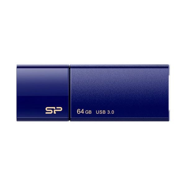 【新品】シリコンパワー USB3.0スライド式フラッシュメモリ 64GB ネイビー SP064GBUF3B05V1D 1個_画像1