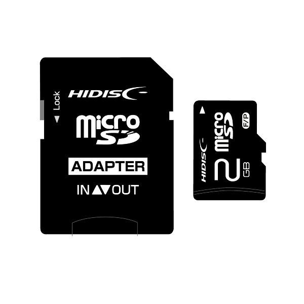 【新品】（まとめ）ハイディスク microSDカード2GB SD変換アダプター付き HDMCSD2GCLJP3 1枚【×5セット】_画像1