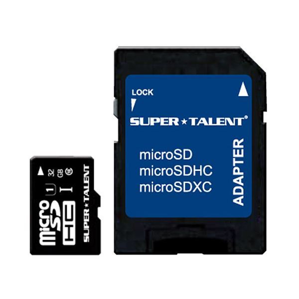 【新品】（まとめ）スーパータレント UHS-ICLASS10対応 microSDHCカード 32GB ST32MSU1P 1枚【×2セット】_画像1