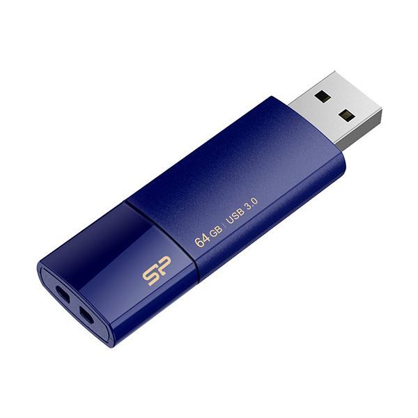 【新品】（まとめ）シリコンパワーUSB2.0フラッシュメモリ Ultima U05 64GB ネイビー SP064GBUF2U05V1D 1個【×2セ_画像1