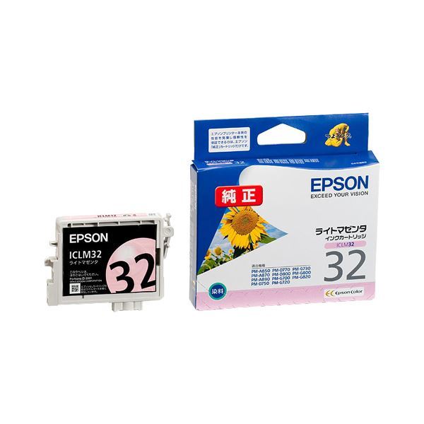 【新品】（まとめ） エプソン EPSON インクカートリッジ ライトマゼンタ ICLM32 1個 【×4セット】_画像1